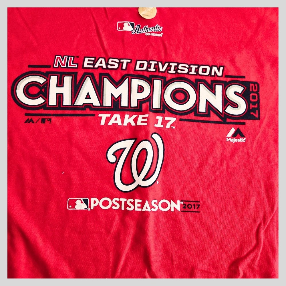 NL East Division Champions 2017 Take 17 Washington Nationals T Shirt Men's 3XLT